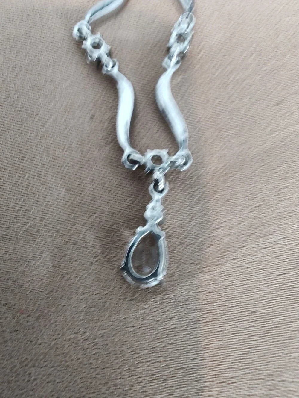 Kohl's Silver-Tone Teardrop Pendant Necklace with Matching Bracelet
